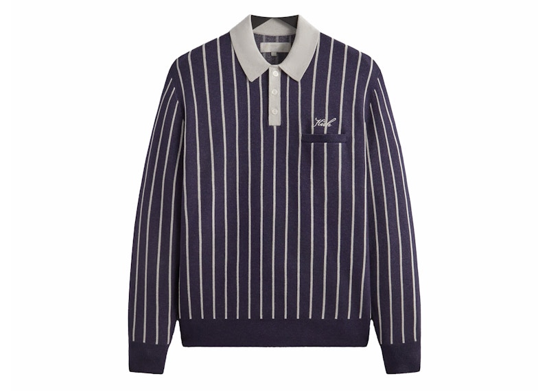 Kith Harmon Rugby Pullover Sweater Heather Nocturnal Hthr