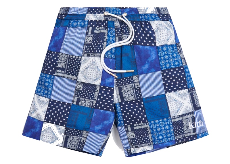 Kith Indigo Patchwork Hardaway Short /Multi Marineblauw
