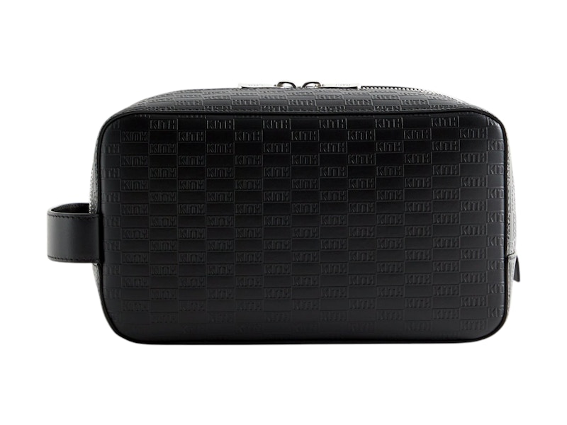 Kith Kithmas Monogram Dopp Kit Bag Zwart