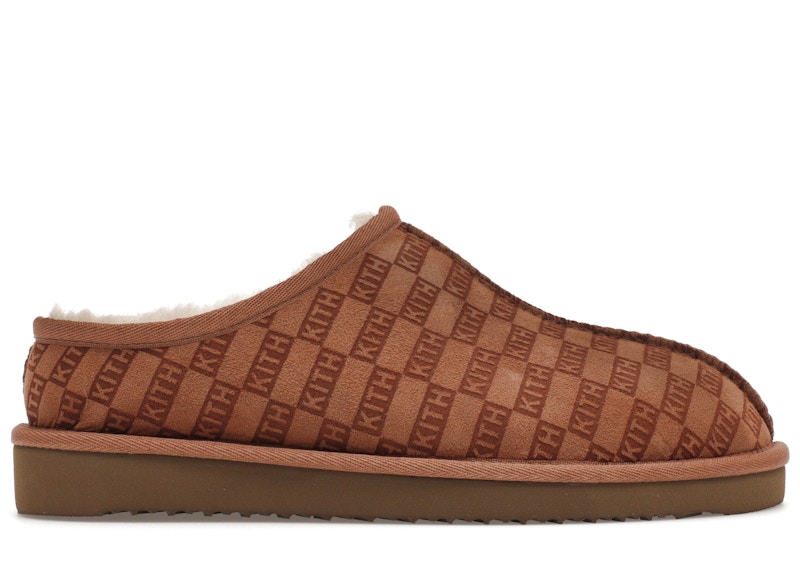 Kith Monogram Shearling Slipper Kithmas Loft Wheat