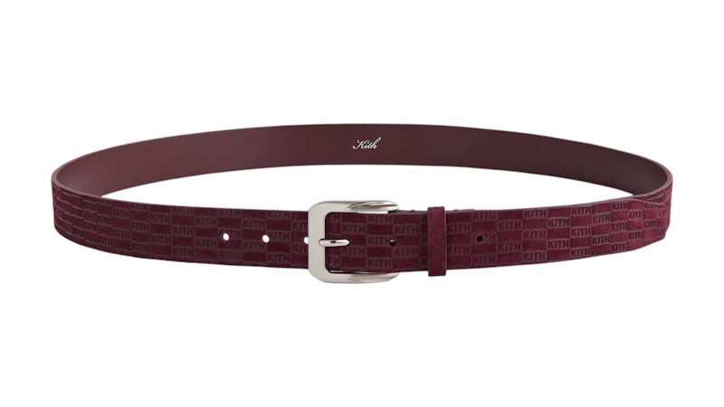 Kith Monogram Suede Leather Belt Magma Magmau
