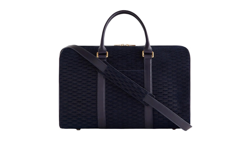 Kith Monogram Suede Traveler K40 Bag Ink