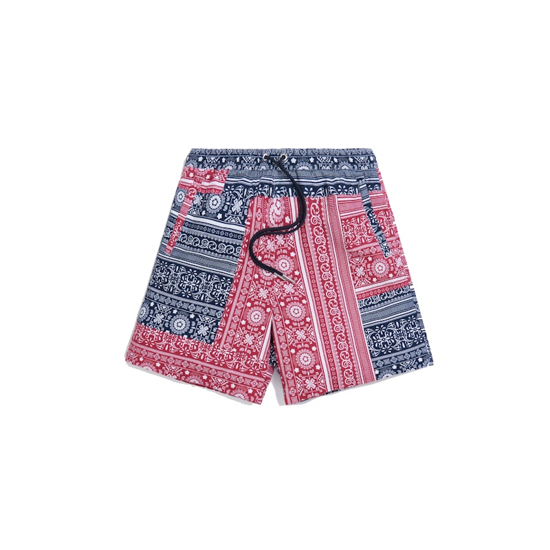 Kith Patchwork Bandana Hardaway Multi Marineblauw