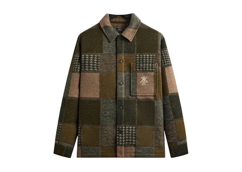 Kith Patchwork Wool Coaches Jacket Chelonian