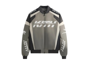 Kith Racing Nylon Bomber Jacket Steel Zilver