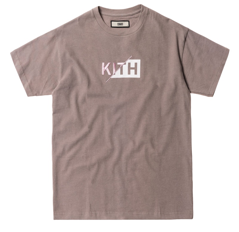Kith Slash Classic Logo Tee Cinder Zwart