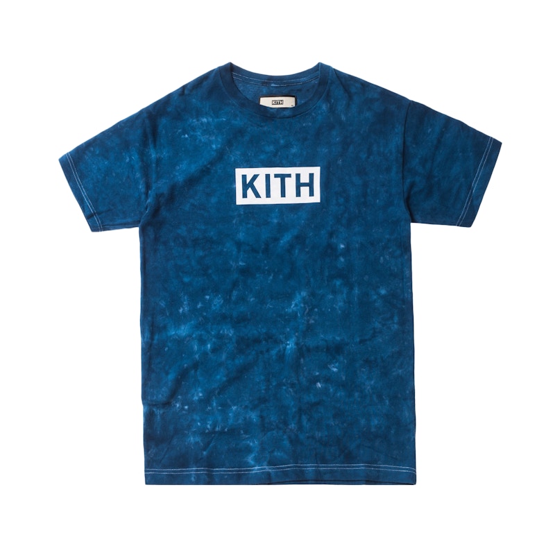 Kith Solid Dye Tee Blauw