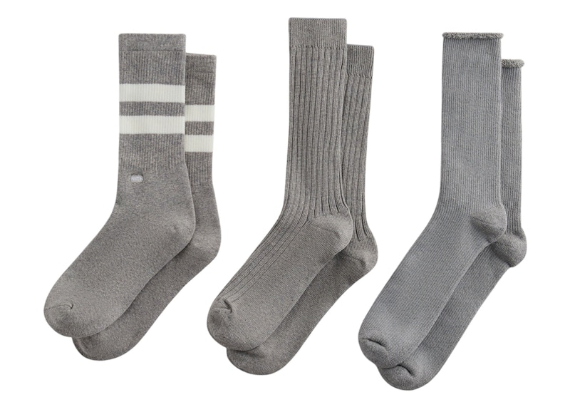 Kith Three Pack Mixed Cotton Socks Multi Multicolor