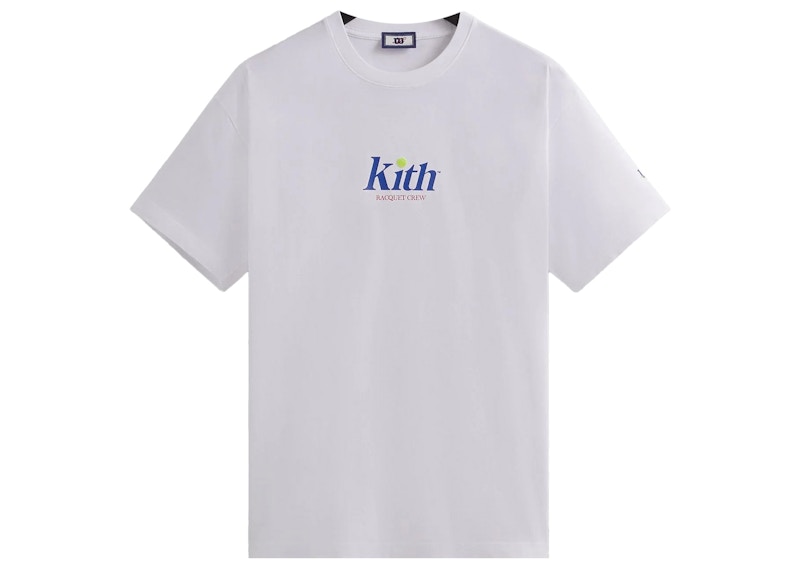 Kith Wilson Racquet Crew Logo Vintage Tee Wit