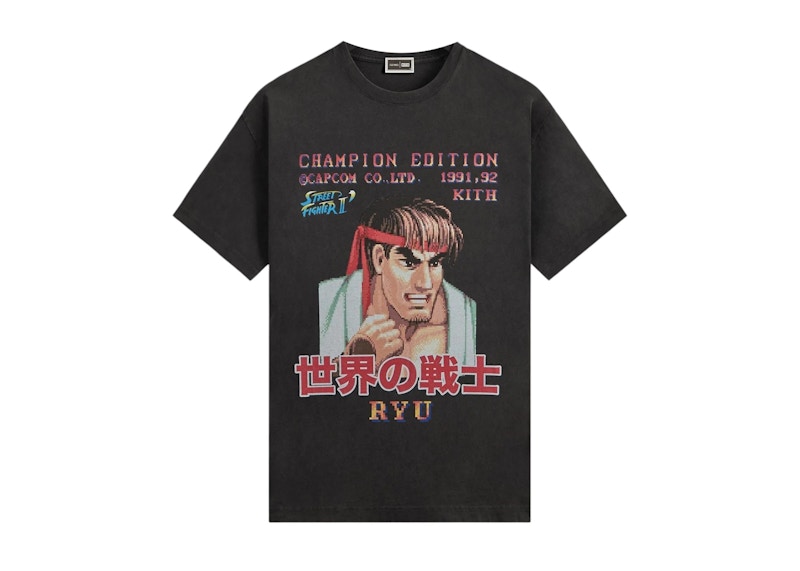 Kith x Capcom Ryu Champion Edition Vintage Tee Zwart