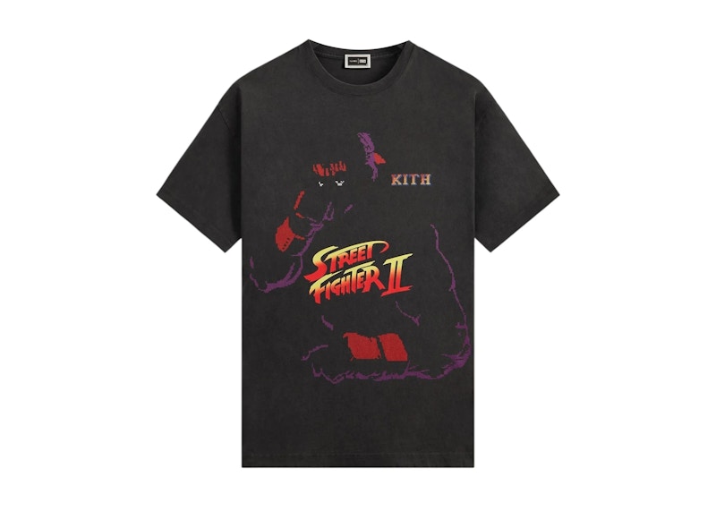 Kith x Capcom Ryu Needle Point Vintage Tee Zwart