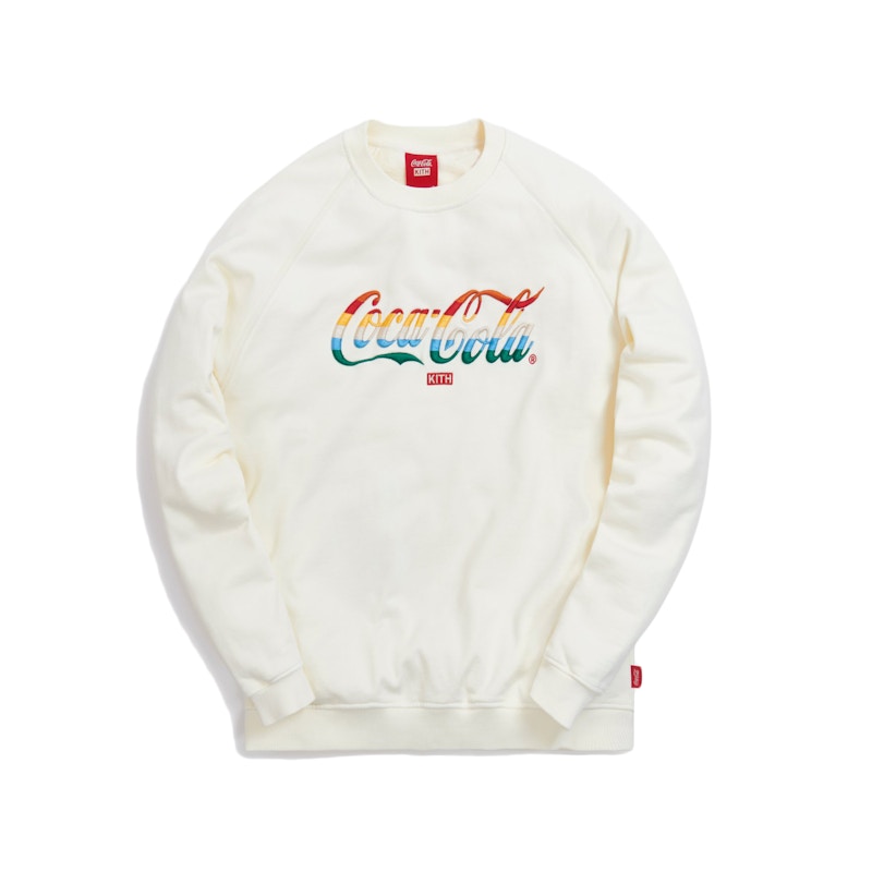 Kith x Coca-Cola Striped Crewneck Ivory Wit