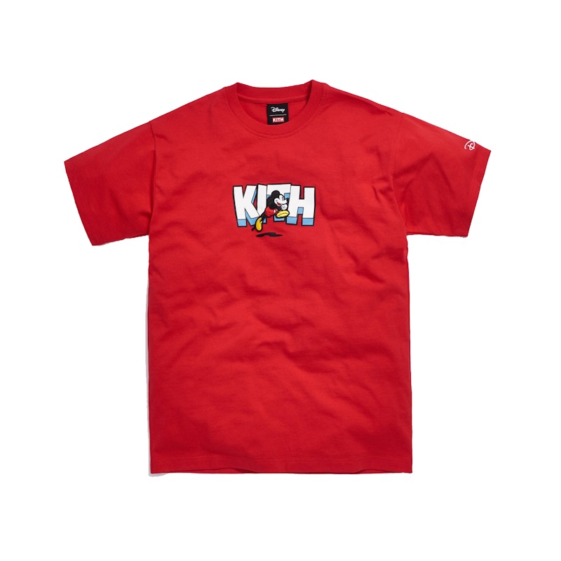 Kith x Disney Running Mickey Tee Rood