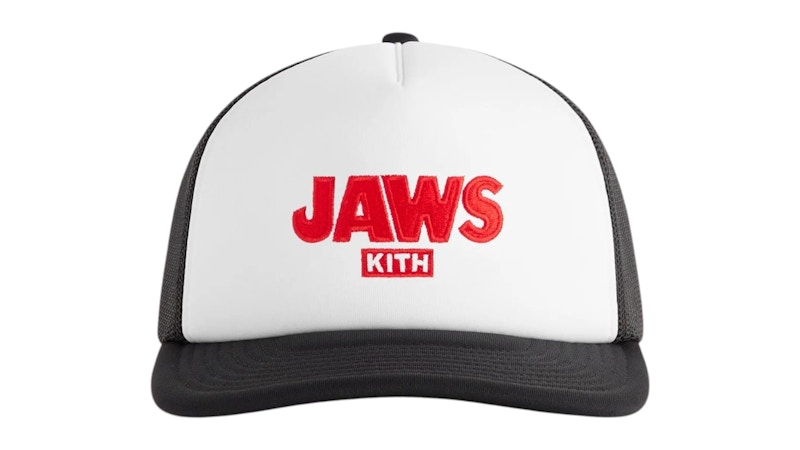 Kith x JAWS Ripple Poly Foam Nolan Trucker Hat Zwart