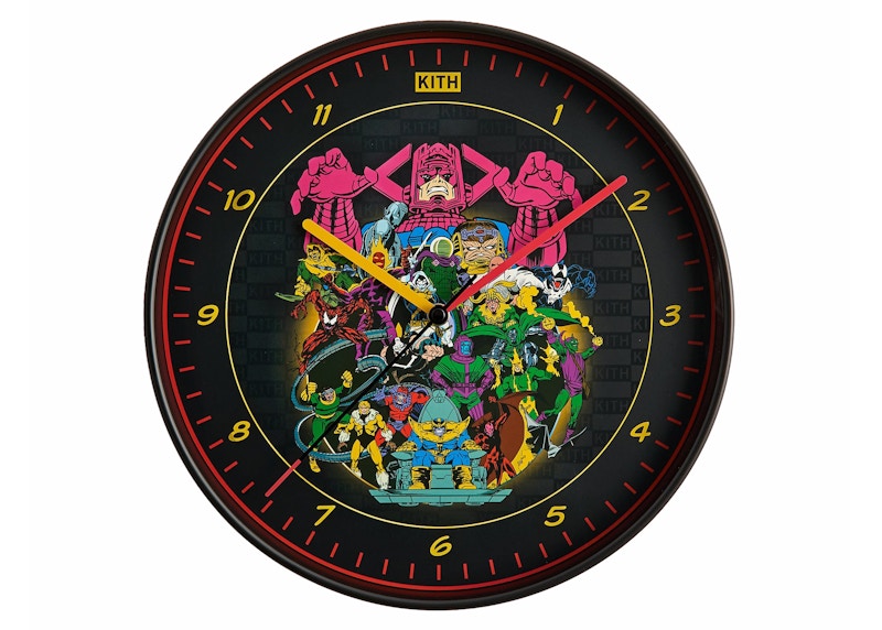 Kith x Marvel Super Villains Team Up Clock Multicolor