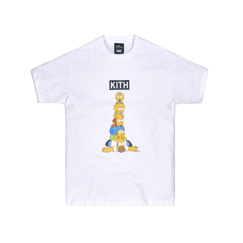 Kith x The Simpsons Family Stack Tee Wit