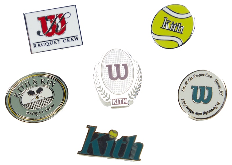 Kith x Wilson Racquet Crew Pin Set Multi Multicolor