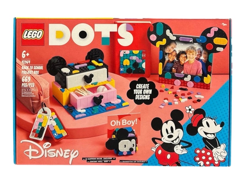LEGO Dots Mickey Mouse & Minnie Mouse Back-To-School Project Box Set 41964