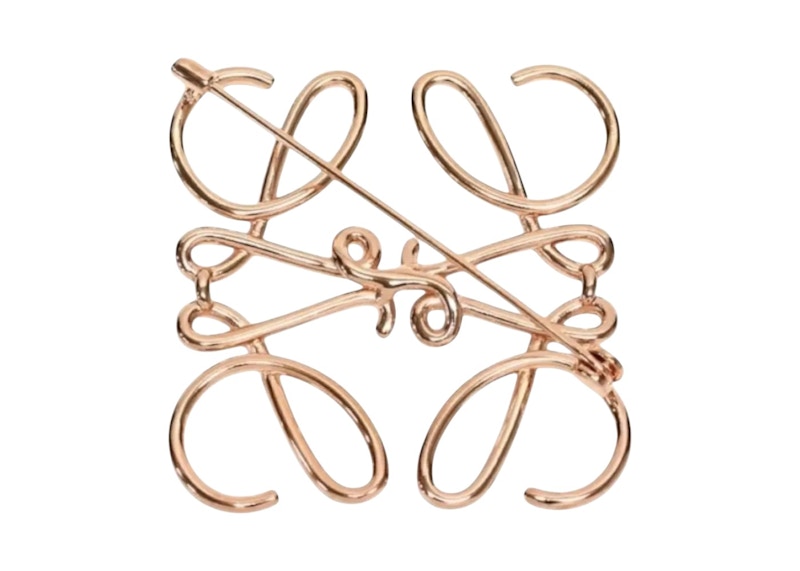 LOEWE Anagram Brooch Goud