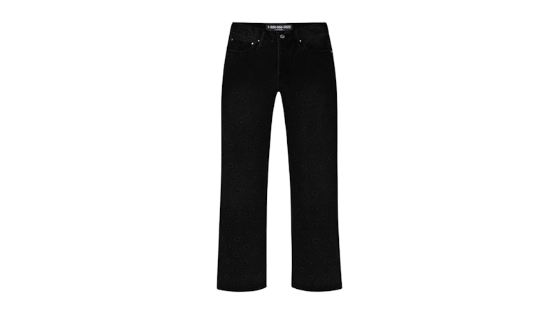 LOSTSHDWS x ComplexCon Embossed Logo Pant Jet Zwart
