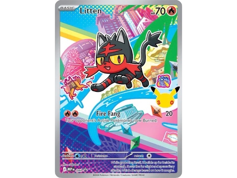 Litten 2026 Pokémon Mega Evolution First Partners Collection Promo 44 Ungraded