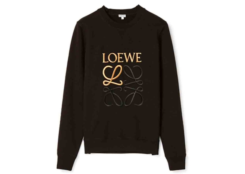 LOEWE Anagram Embroidered Sweatshirt Zwart