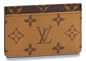 Louis Vuitton Card Holder Reverse Monogram Canvas Bruin