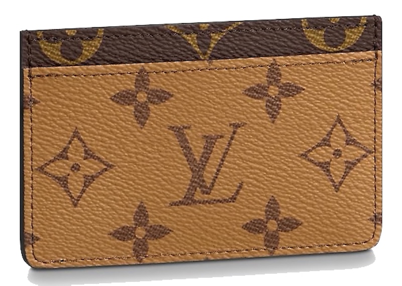Louis Vuitton Card Holder Reverse Monogram Canvas Bruin