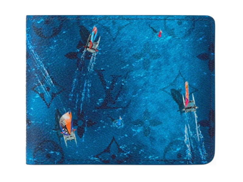 Louis Vuitton Catamaran Multiple Wallet Blauw