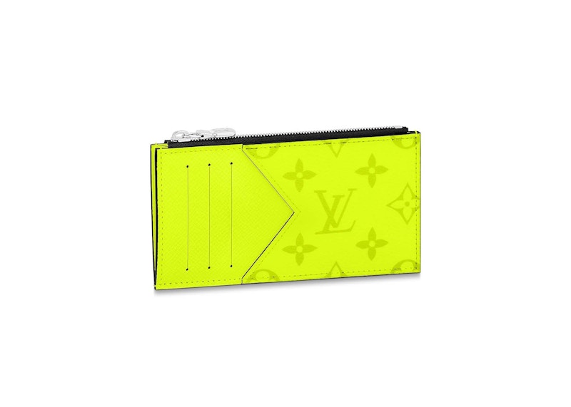 Louis Vuitton Coin Card Holder Neon Geel