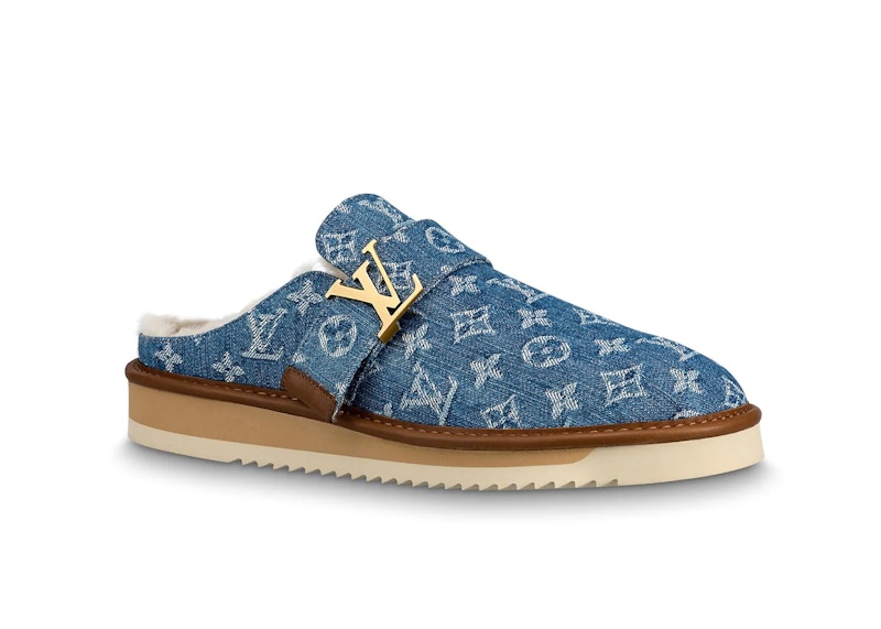 Louis Vuitton Cosy Mule Monogram Blauw