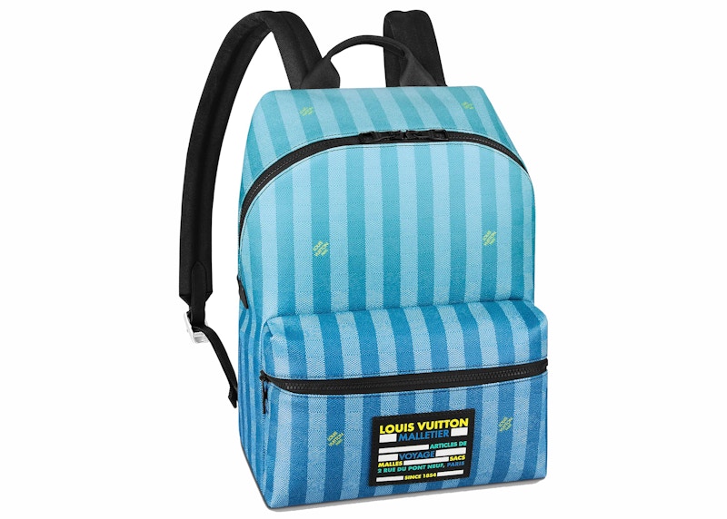 Louis Vuitton Discovery Backpack Damier Stripes Gradient Blauw