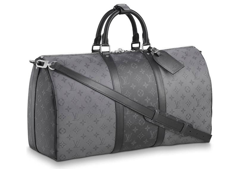Louis Vuitton Keepall Bandouliere Monogram Eclipse Reverse 50 Grijs