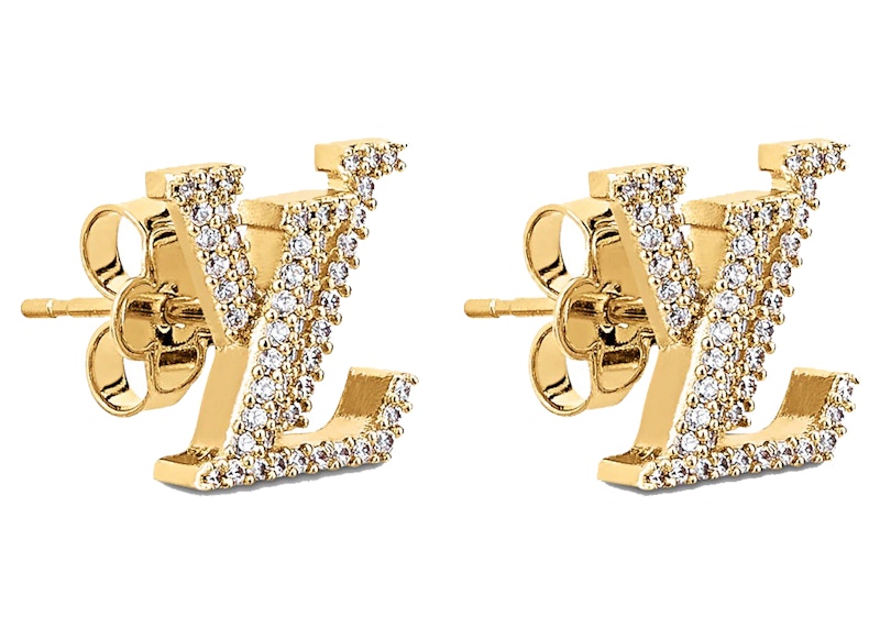 Louis Vuitton LV Iconic Earrings /Rhinestone Goud