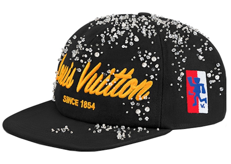 Louis Vuitton LV Script Crystals Cap Zwart