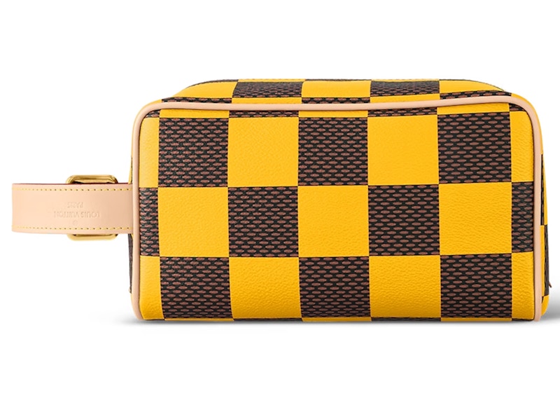 Louis Vuitton Locker Dopp Kit Damier Pop Geel