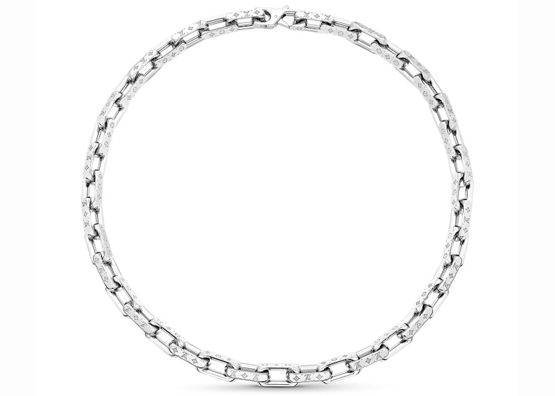 Louis Vuitton Monogram Chain Necklace Zilver