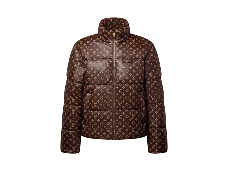 Louis Vuitton Monogram Leather Puffer Jacket Monogram Bruin