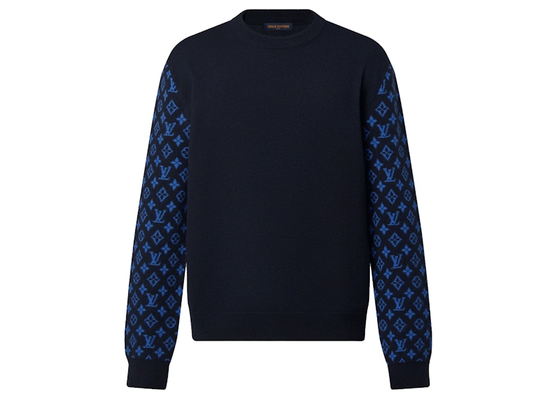 Louis Vuitton Monogram Mix Cashmere Crewneck Total Eclipse