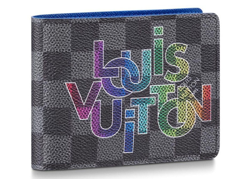 Louis Vuitton Multiple Wallet Damier Graphite Link Bleu Clair