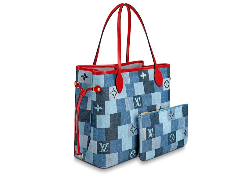 Louis Vuitton Neverfull MM Monogram Check Blauw