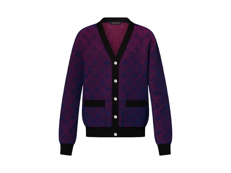 Louis Vuitton Optical Monogram Jacquard Cardigan Multicolor