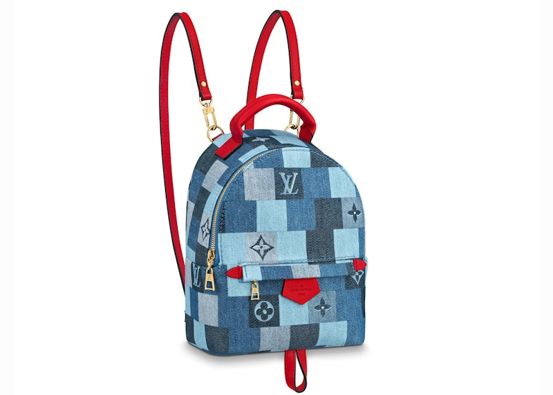 Louis Vuitton Palm Springs Mini Monogram Check Blauw