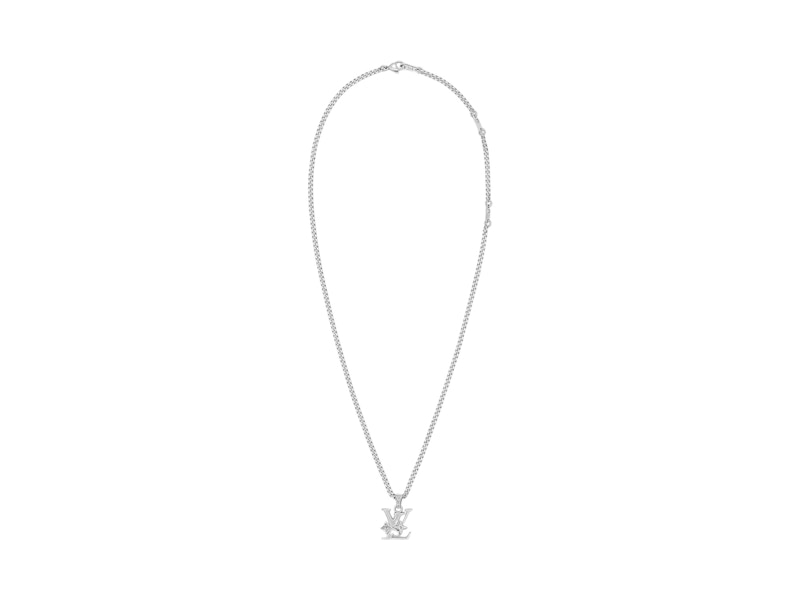 Louis Vuitton Pendant Chain Monogram Row Zilver