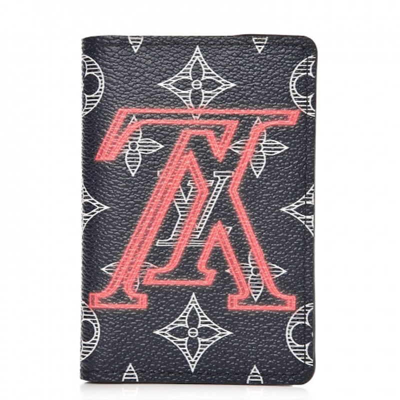 Louis Vuitton Pocket Organizer Monogram Ink Upside Down Blauw