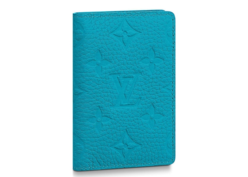 Louis Vuitton Pocket Organizer Monogram Taurillon Turquoise