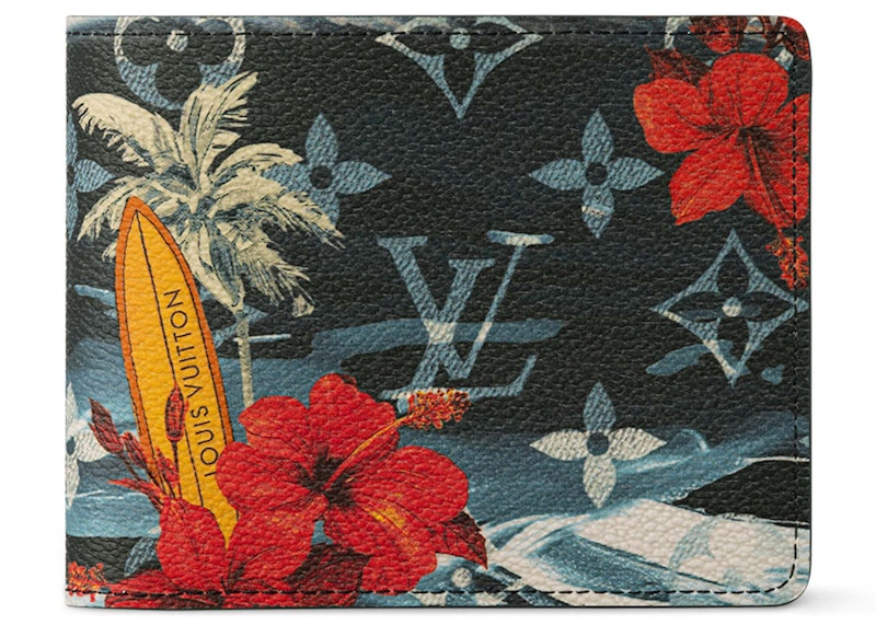 Louis Vuitton Slender Wallet Monogram Surfin’ Marineblauw