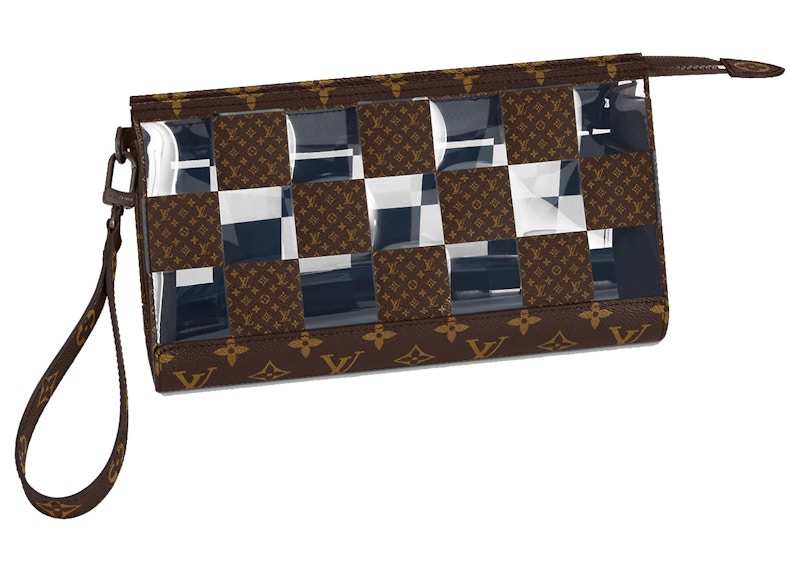 Louis Vuitton Standing Pouch /Clear Bruin