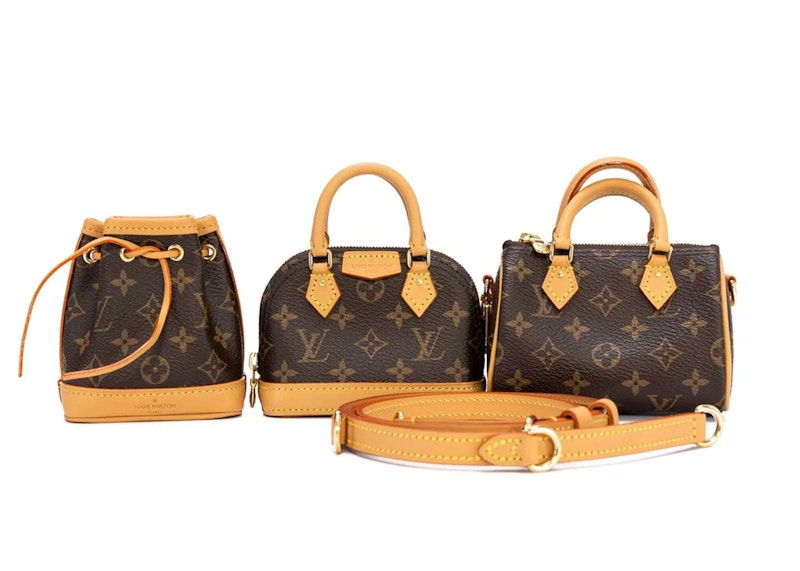 Louis Vuitton Trio Mini Icones Monogram Bag Bruin
