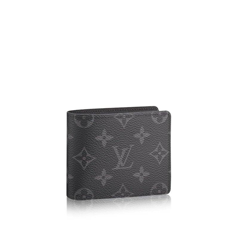 Louis Vuitton Slender Wallet Monogram Eclipse Zwart
